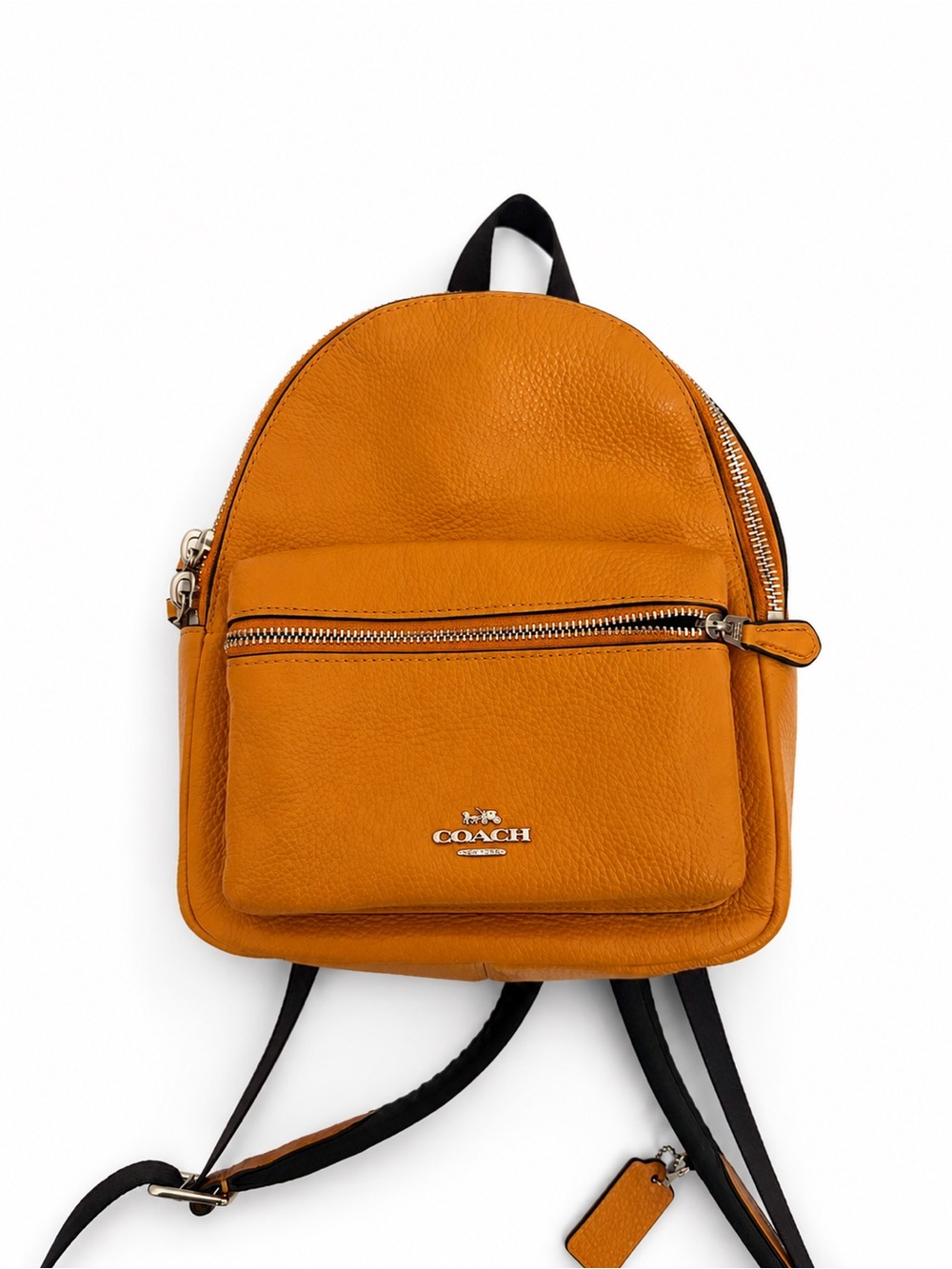 Coach Mini Backpack in Amber-Tone Pebbled Leather